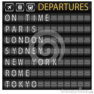 Departure Board Vector Illustration