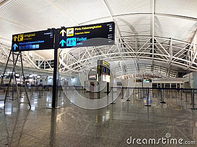 The departure gate for Bali's I Gusti Ngurah Rai International Airport Editorial Stock Photo