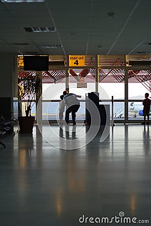 Departure lounge Stock Photo