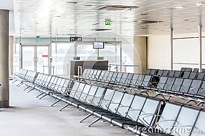 Departure lounge in the airport of Larnaca Larnaka fort of Cyprus Editorial Stock Photo