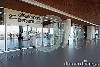 Departure Terminal Dalaman Airport in Turkey Editorial Stock Photo
