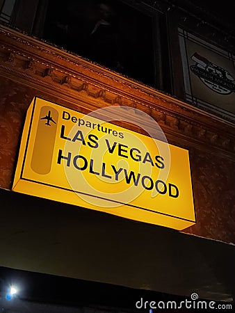 departures lav vegas in hollywood are the best flight in the airport Stock Photo