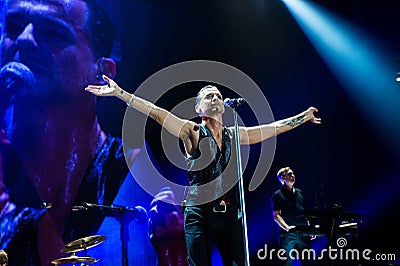 Depeche Mode Dave Gahan during the performance Editorial Stock Photo