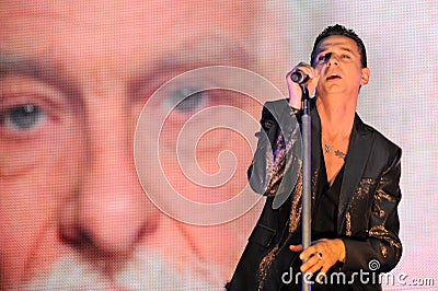 Depeche Mode Dave Gahan during the performance Editorial Stock Photo