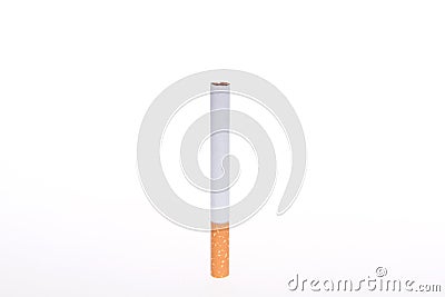 Dependence on tobacco smoking, cigarette on a white background, Stock Photo