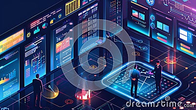 Depict a tech team in a server room, planning the integration of new software and hardware to improve business operations, with Stock Photo