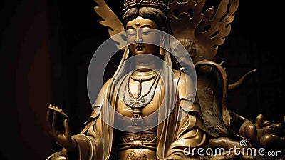 Ancient Chinese goddess Guan Yin Stock Photo