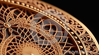 A Depiction Of An Enchantingly Whimsical Clock With Intricate Carvings AI Generative Stock Photo