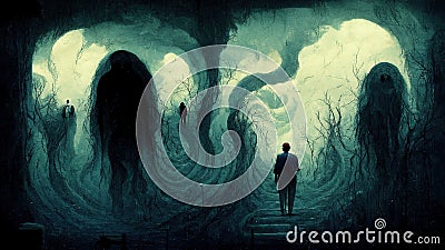 Bad dreams, nightmare, ghosts Stock Photo