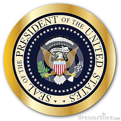 Presedent Seal Button Vector Illustration