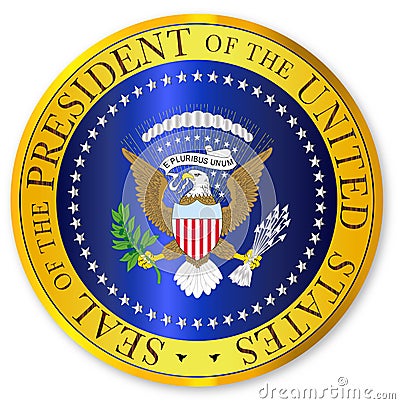 Presedent Seal Depiction On A White Background Vector Illustration