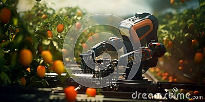 Deploy robotic systems for automated harvesting, reducing the reliance on manual labor and increasing efficiency Stock Photo