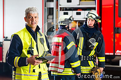 Deployment planning on Tablet-Computer Stock Photo