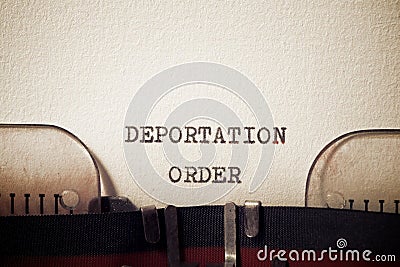 Deportation order concept Stock Photo