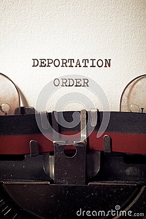 Deportation order concept Stock Photo