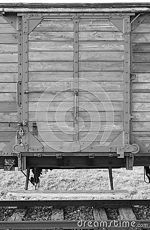 Deportation wagon at Auschwitz Birkenau Editorial Stock Photo