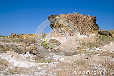 Deposit of combustible slates Stock Photo