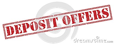 Deposit offers stamp on white background Stock Photo