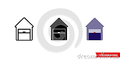 Depot icon of 3 types. Isolated vector sign symbol. Vector Illustration