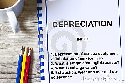 Depreciation Stock Photo