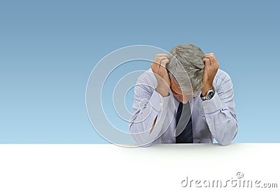 Depressed businessman Stock Photo