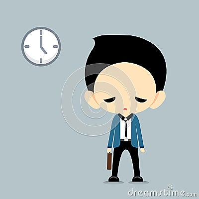 Depressed Businessman Vector Illustration