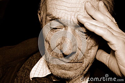 Depressed man Stock Photo