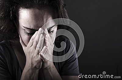 Depressed woman Stock Photo