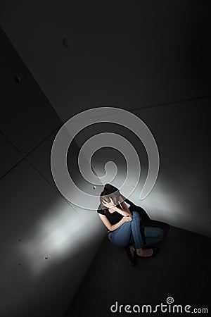 Depressed woman Stock Photo