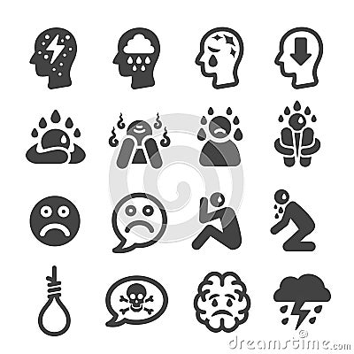 Depression icon Vector Illustration