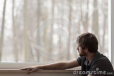 Depression in young age Stock Photo