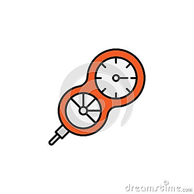 Depth gauge, diving, measurement, soundings line colored icon. Signs, symbols can be used for web, logo, mobile app, UI, UX Vector Illustration