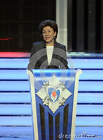 Deputy Chairman Of The Federation Council Of The Federal Assembly Of The Russian Federation Galina Karelova at the ceremony of awa Editorial Stock Photo