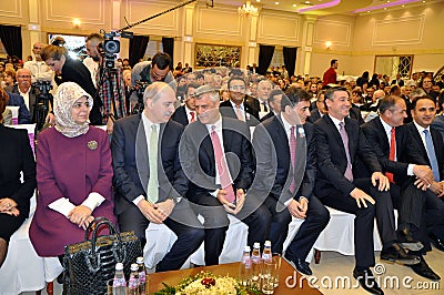 Deputy Prime Minister of Turkey Numan Kurtulmus and newly elected president of Kosovo Hashim Thaqi Editorial Stock Photo