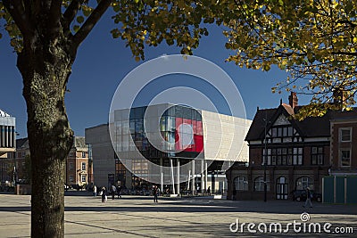 Derby, Derbyshire, UK: October 2018: QUAD Cinema and Gallery Editorial Stock Photo