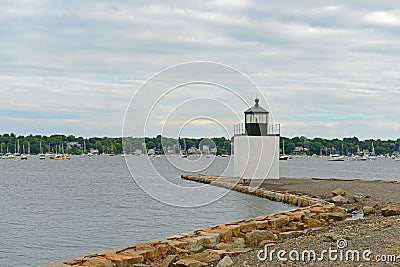 Derby Wharf Lighthouse, Salem, Massachusetts, USA Stock Photo