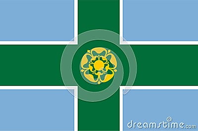 Derbyshire flag, county of England. United Kingdom. Stock Photo