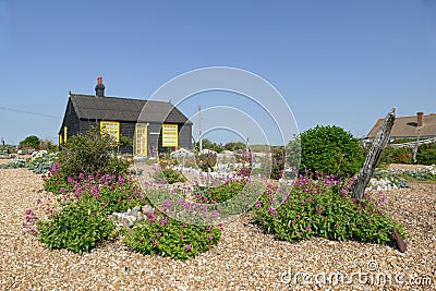 Derek Jarman and Prospect Cottage Dungeness, Kent England Editorial Stock Photo