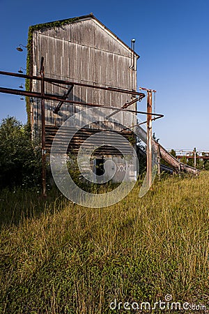 Derelict Ether-Mix House - Abandoned Indiana Army Ammunition Depot - Indiana Stock Photo