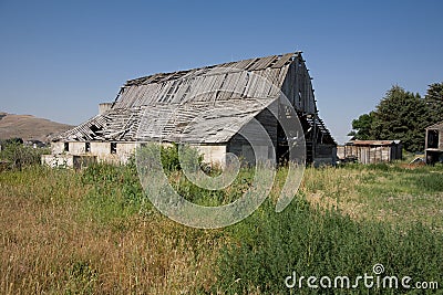 Derelict farm buildings Stock Photo