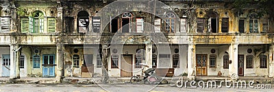 Derelict Heritage Houses, George Town, Penang, Malaysia Stock Photo