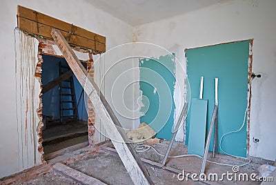 Derelict interior Stock Photo