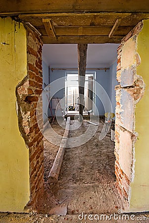 Derelict interior Stock Photo