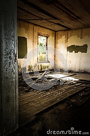 Derelict Interior Stock Photo