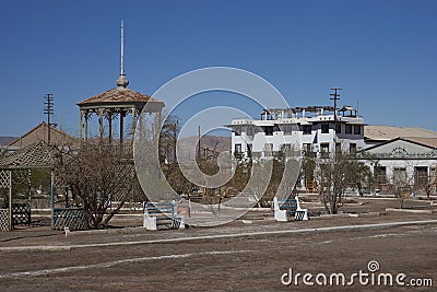 Derelict mining town in the Atacama Desert, Chile Editorial Stock Photo