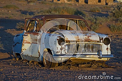 Derelict old car Stock Photo