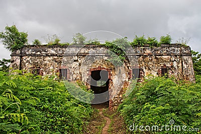 Derelict prison Stock Photo