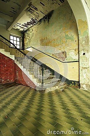 Derelict Staircase Stock Photo