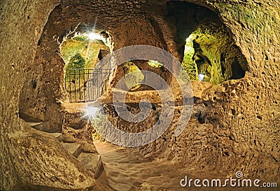 Derinkuyu cave underground city, Cappadocia Stock Photo