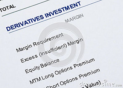 Derivatives investment Stock Photo